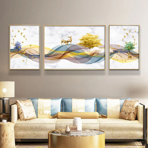 Modern Crystal Painting Set of 3 Style 4