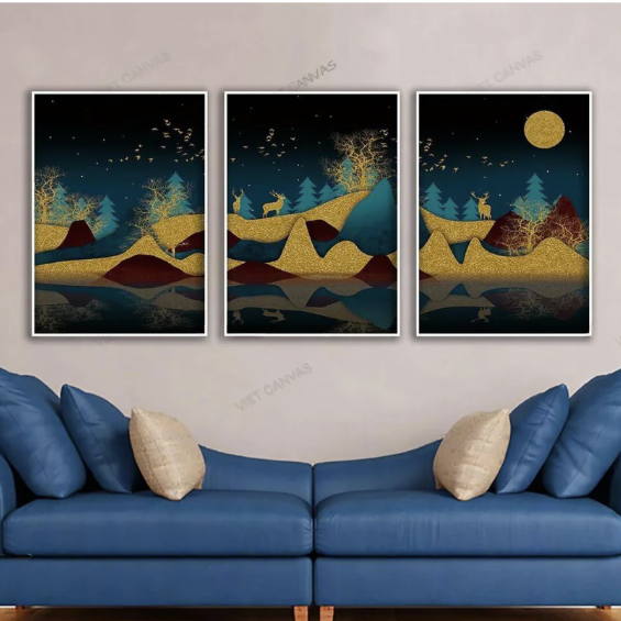 SET OF 3 - ABSTRACT PAINTING STYLE 11