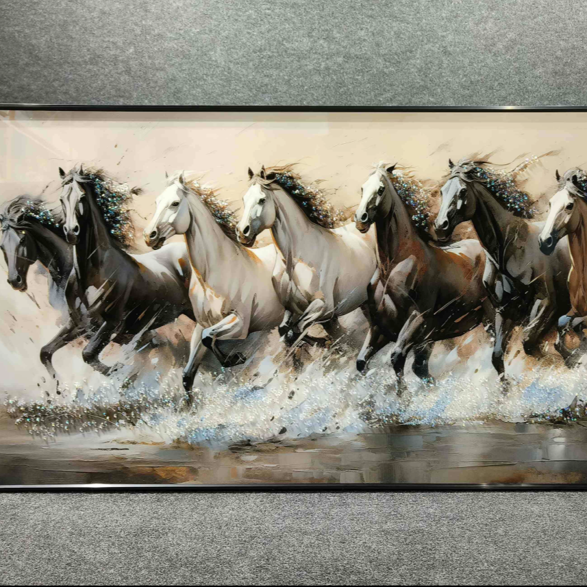 7 RUNNING HORSES PAINTING STYLE 3