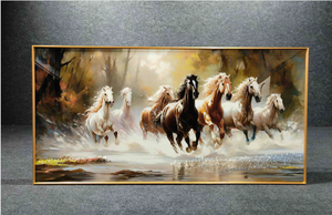 7 RUNNING HORSES PAINTING STYLE 4