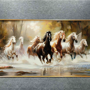 7 RUNNING HORSES PAINTING STYLE 4