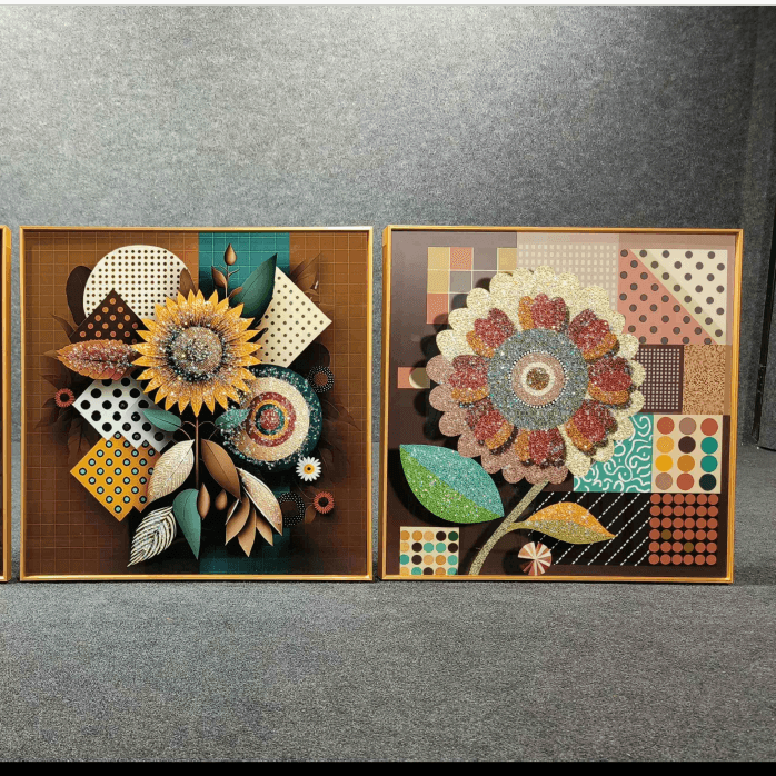 Modern Crystal Painting Set of 3 Style 6