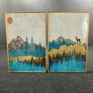 Modern Crystal Painting Set of 2 Style 1