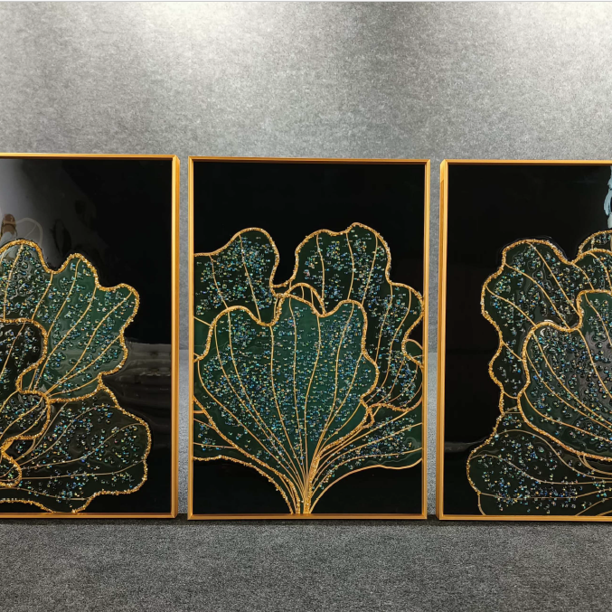 Modern Crystal Painting Set of 3 Style 7