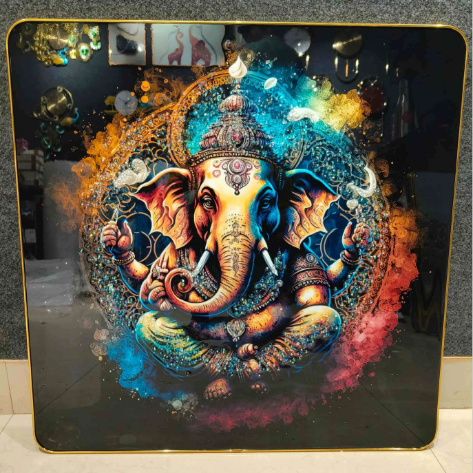 God Idol Wall Painting - Lord Ganpati Ganesha