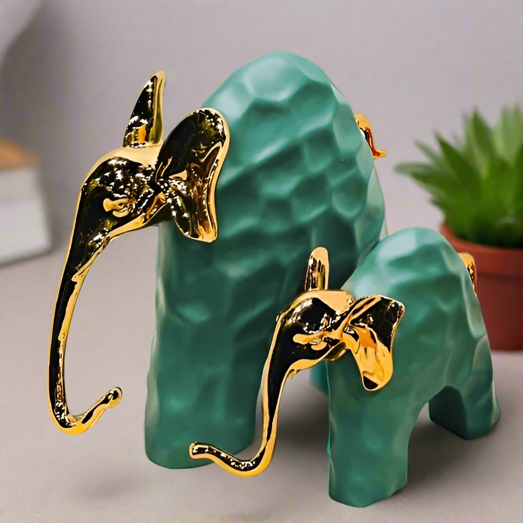 Luxurious Elephant Set of 2 - Symbol of Bond