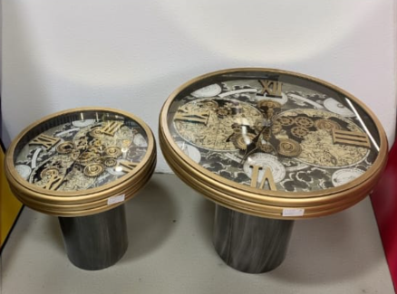 Coffee Table With Mechanical Gear Clock Style 9