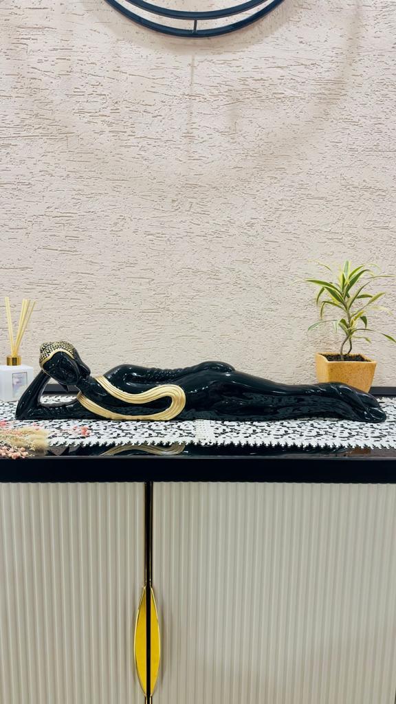 Lying Buddha Face Figurine