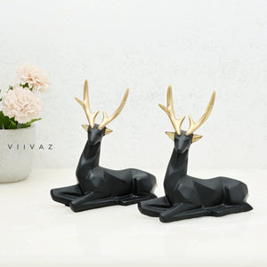 Artistic Deer Pair - Set of 2