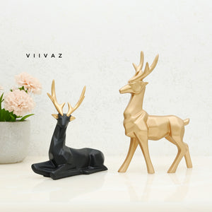 Artistic Deer Pair - Set of 2