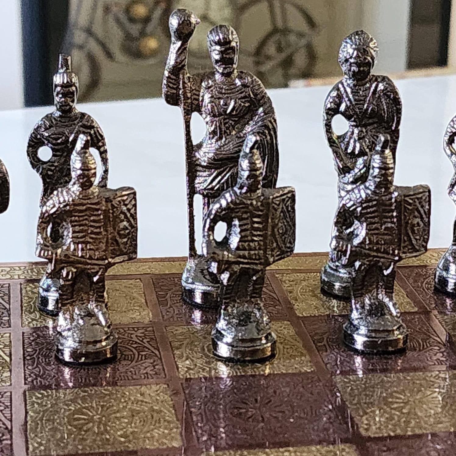 Luxury Roman Figurine Brass Chess