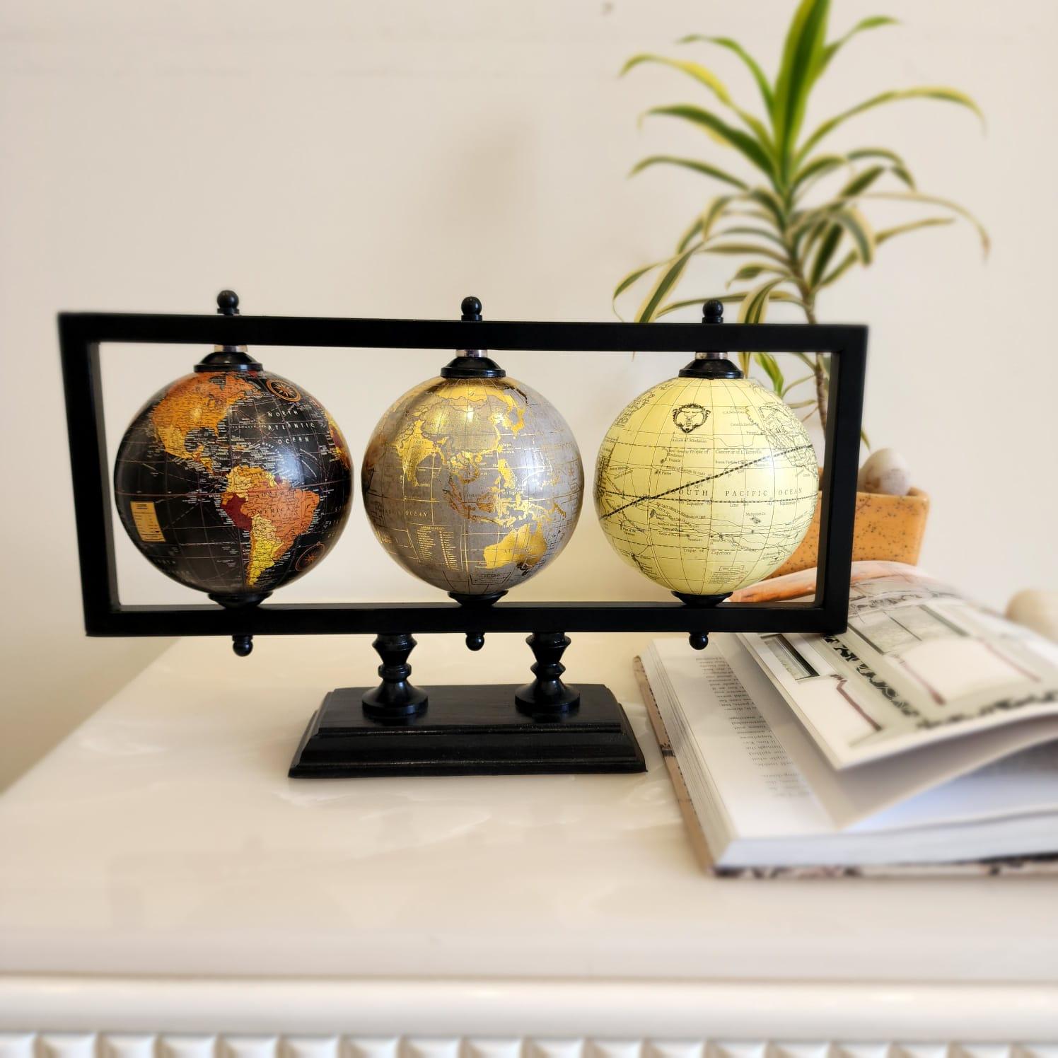 Zambia Laminated Set of 3 Globe