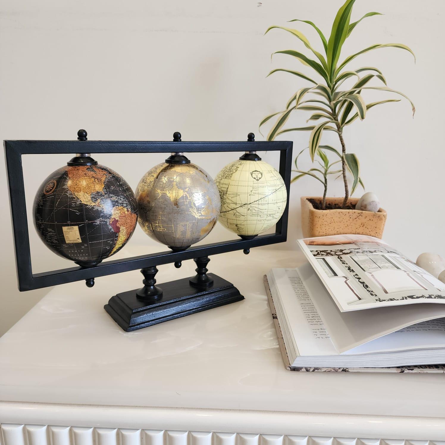 Zambia Laminated Set of 3 Globe
