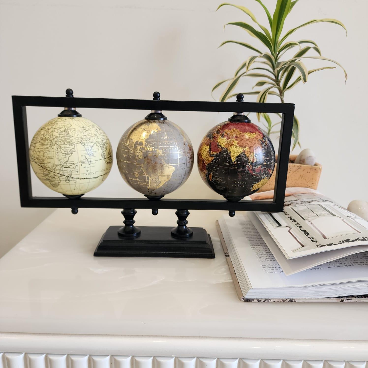 Zambia Laminated Set of 3 Globe