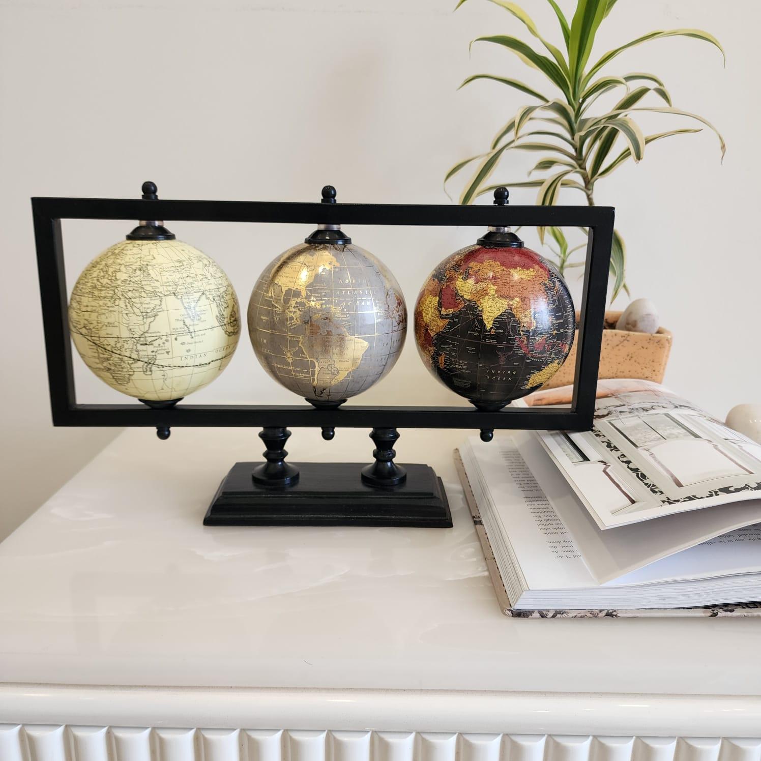 Zambia Laminated Set of 3 Globe