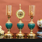 European Clock & Candle Holder - Set of 3