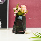 Elegant Iris Glass Vase