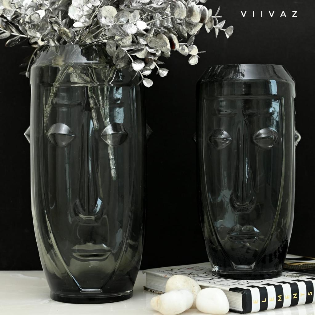 Artistic Face-inspired Glass Vase