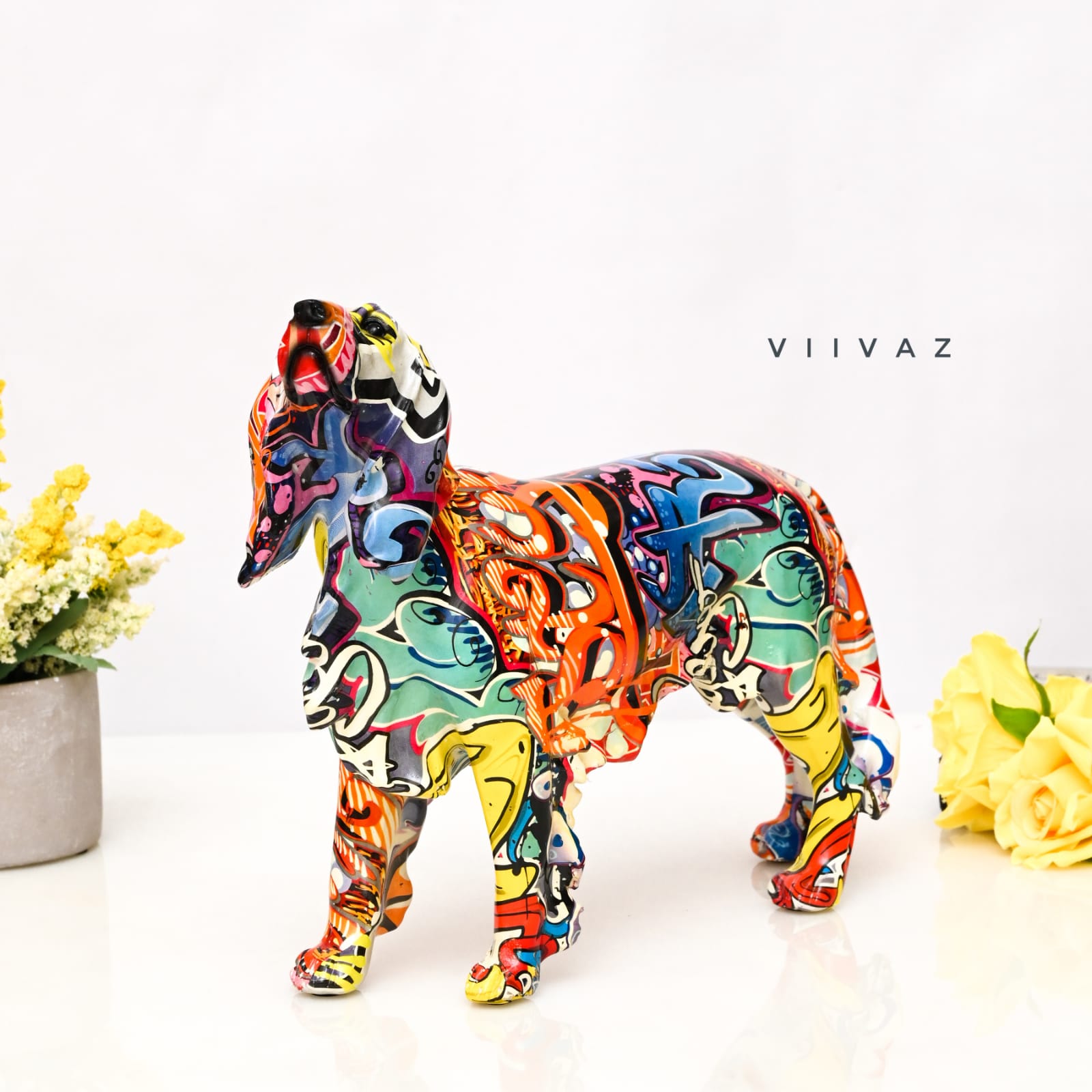 Abstract Colourful Dachshund Dog-VIIVAZ