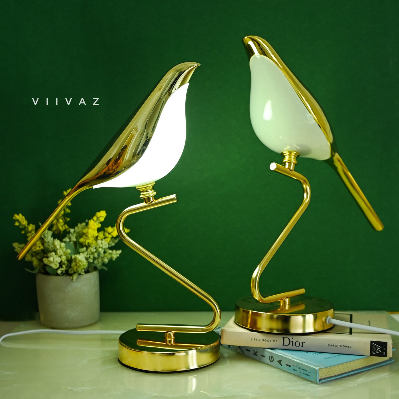 Luxury Golden Bird LED Table Lamp-VIIVAZ