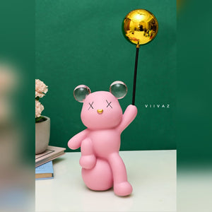 Celebrating Teddy Bear Holding a balloon