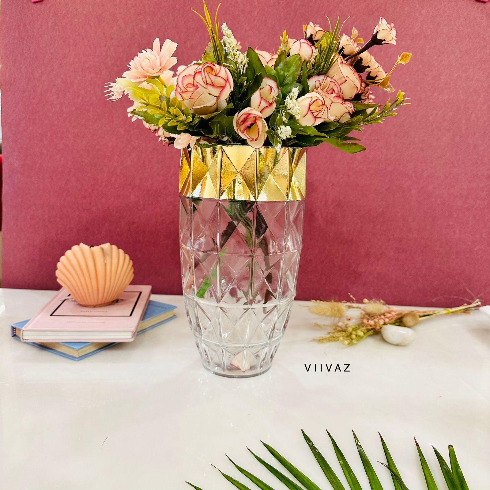 Radiant Serenity Glass Vase