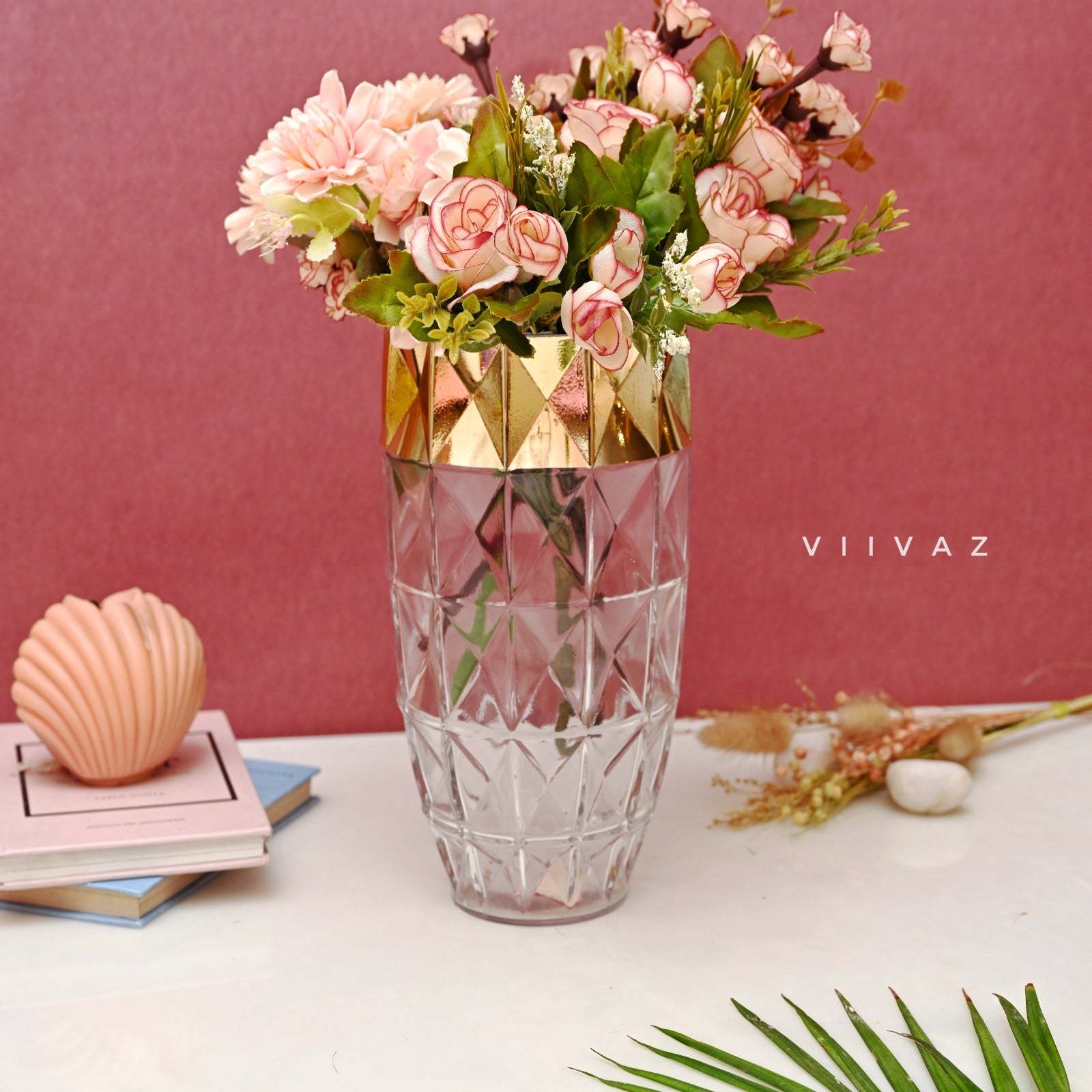 Radiant Serenity Glass Vase