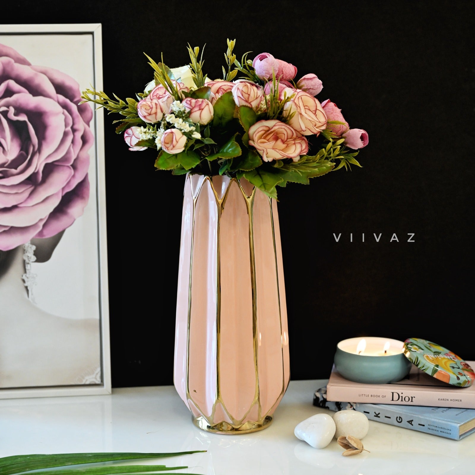 Pink Champagne Elegance Vases