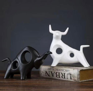 Hollow Bull Figurine
