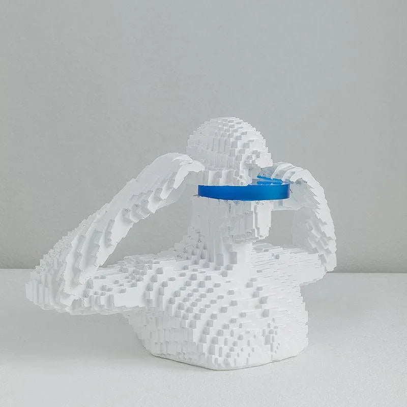 Building Block Man Sculpture