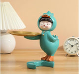 Girl Duck Figurine - Tray Holder