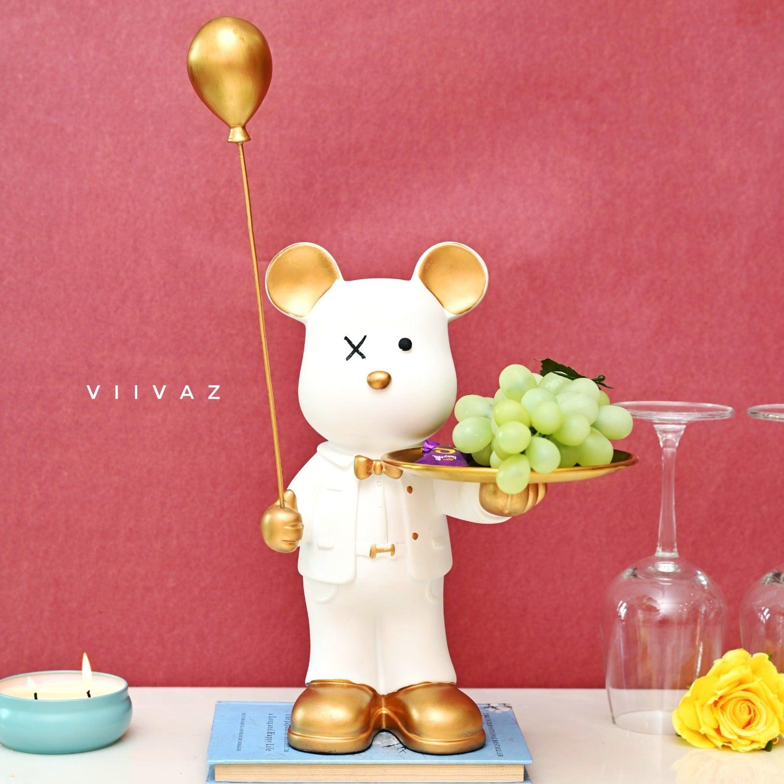 Teddy with Baloon Tray Holder