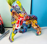 Abstract Colourful Gorilla Figurine