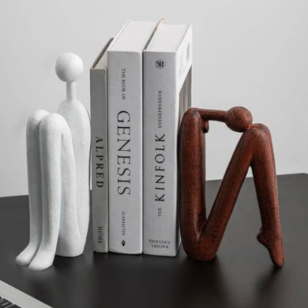 Human Bookend Sculpture