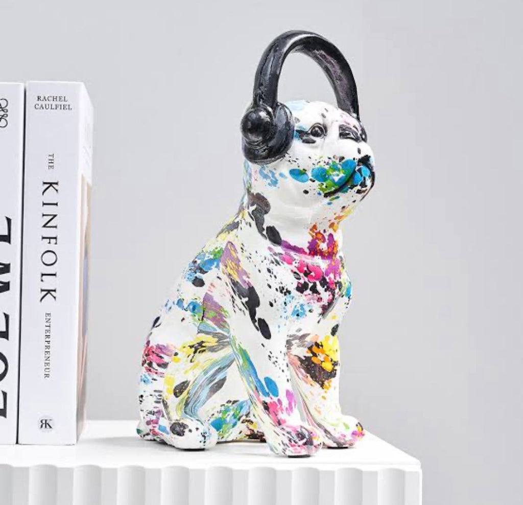 Abstract Graffiti Dog with Headphone