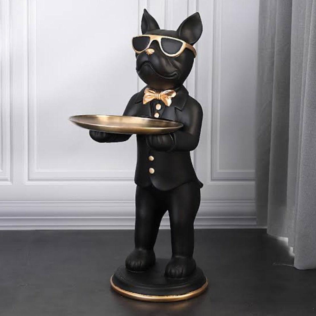 Tuxedoed Charlie Statue with Tray