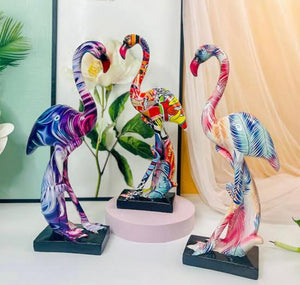 Abstract Lucky Flamingo Sculpture