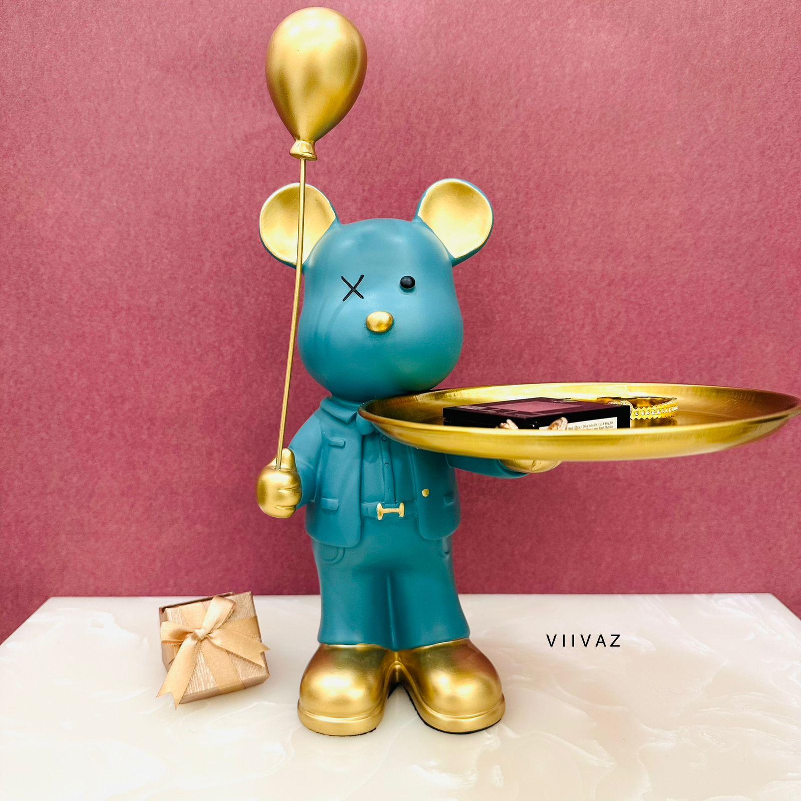 Teddy with Baloon Tray Holder