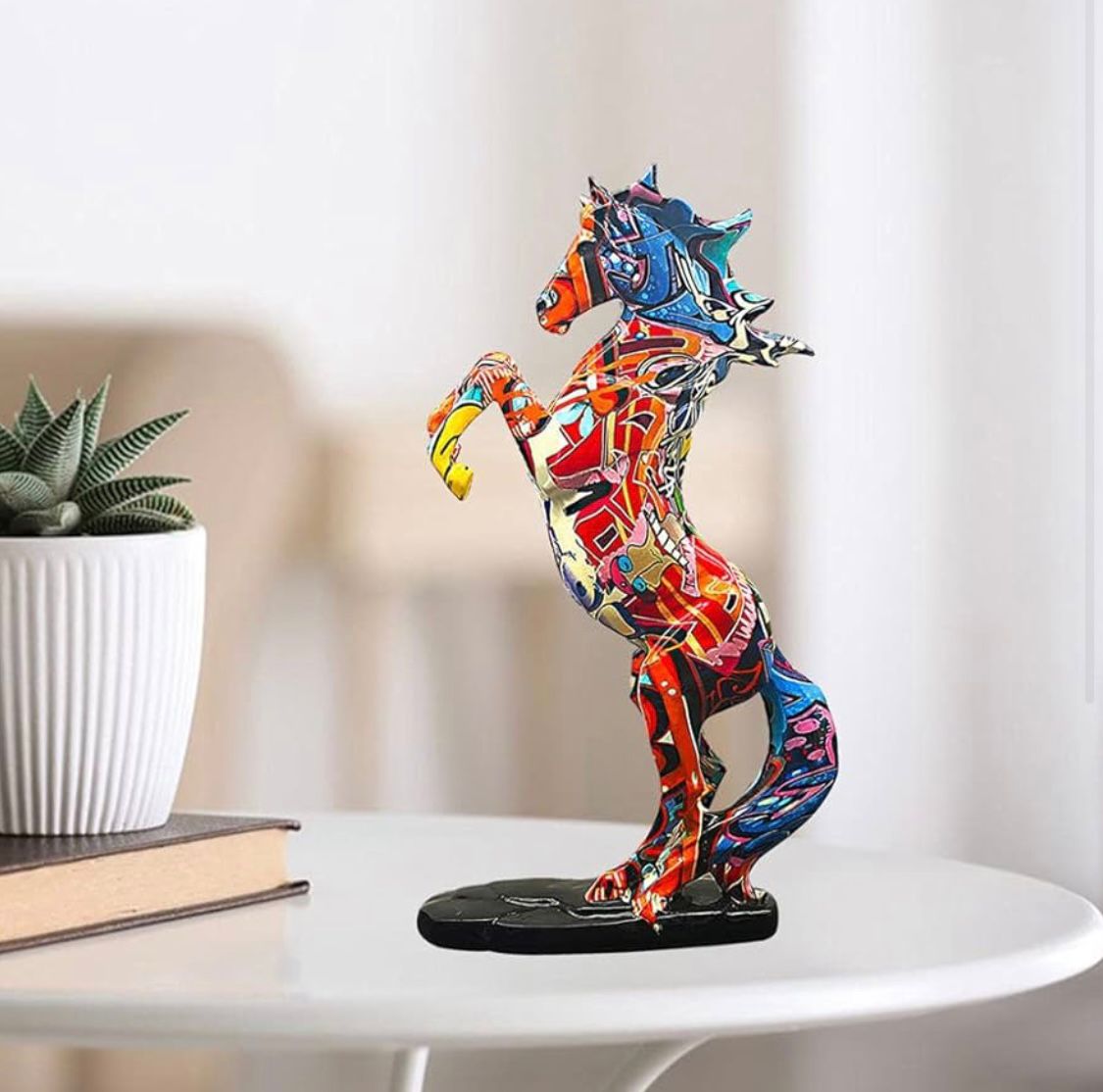 Running Graffiti Horse Figurine