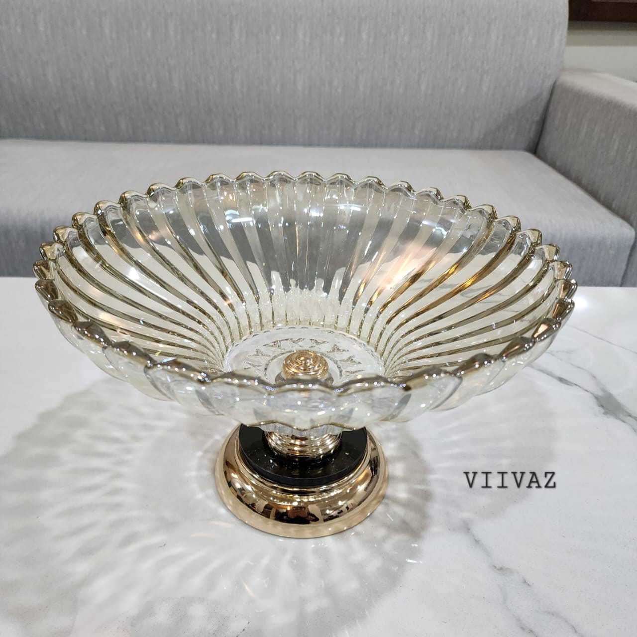 European Glass Fruit Bowl