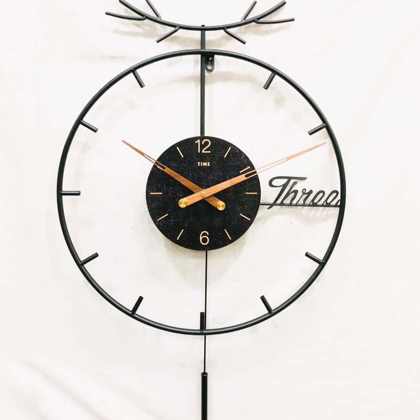 Swiss Deer Horn Clock