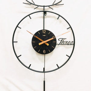 Swiss Deer Horn Clock