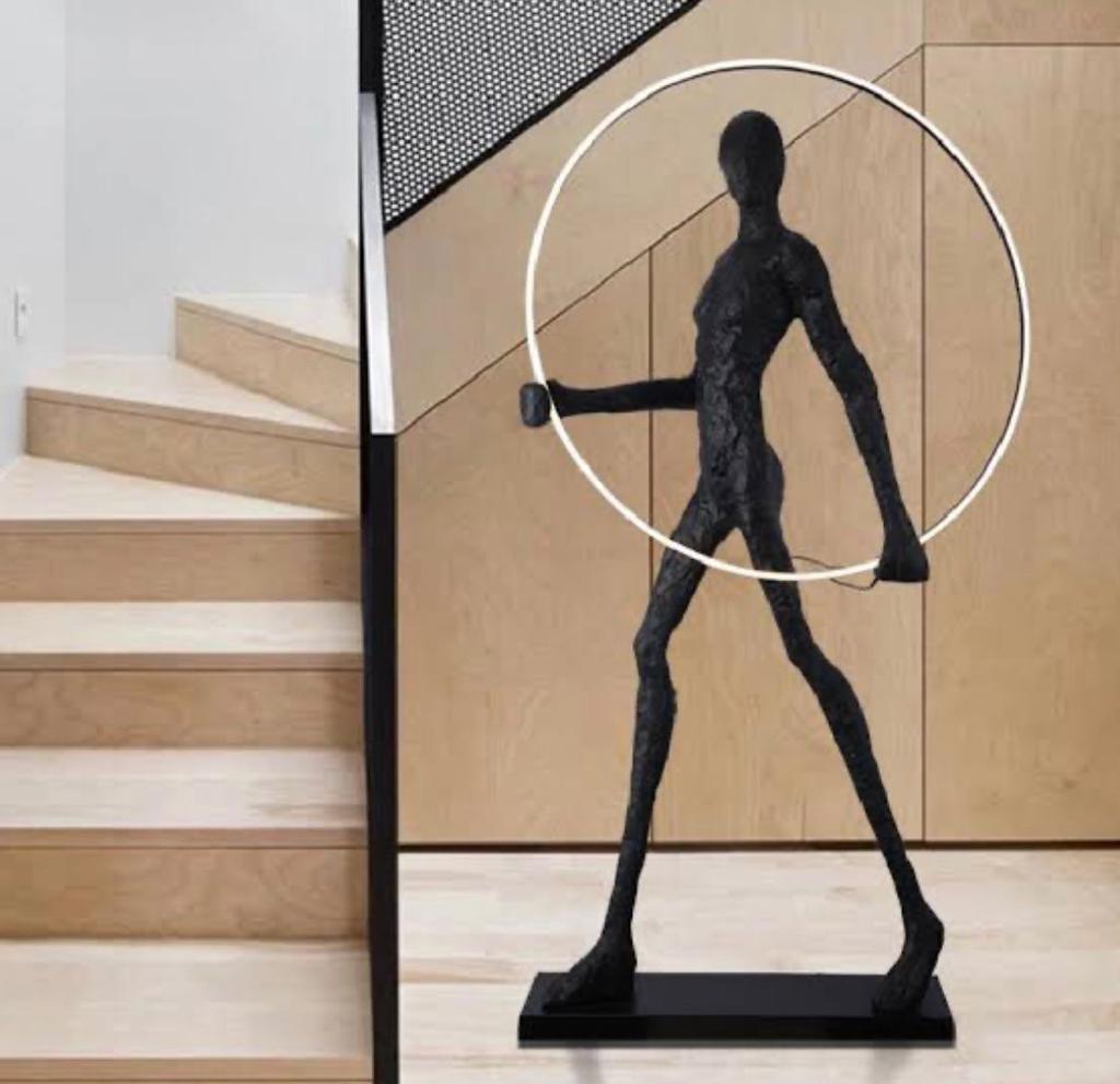 Luminous Humanoid Sculpture Floor Lamp
