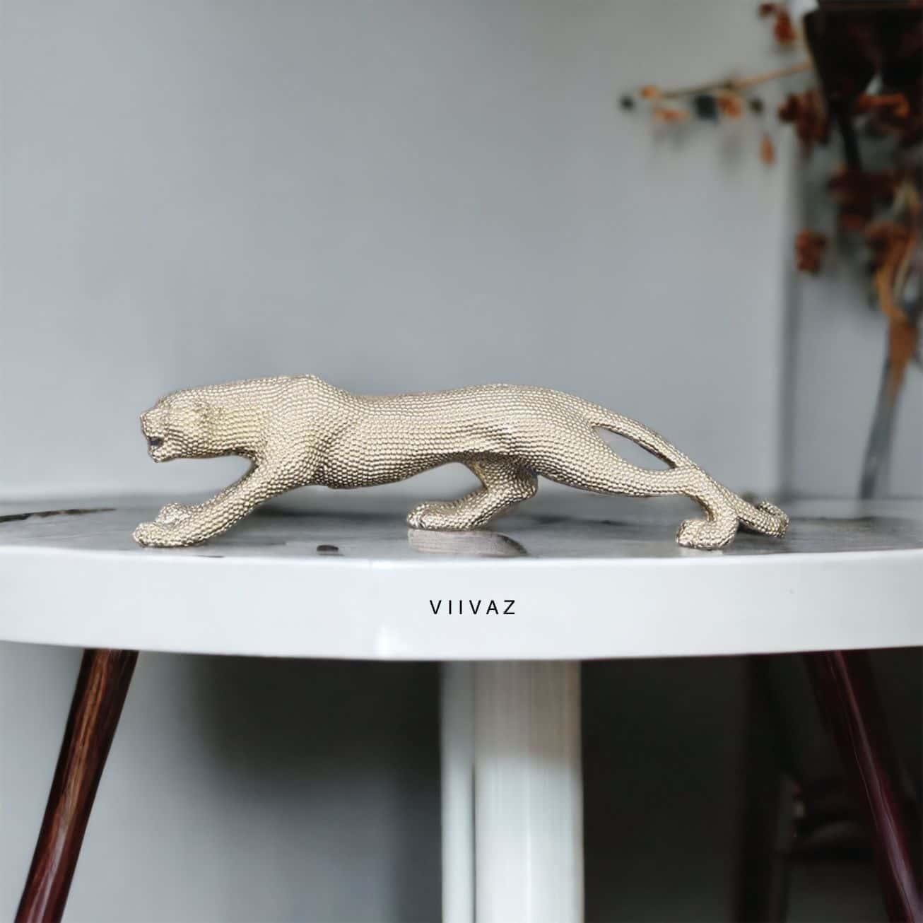 Sparkling Leopard Sculpture