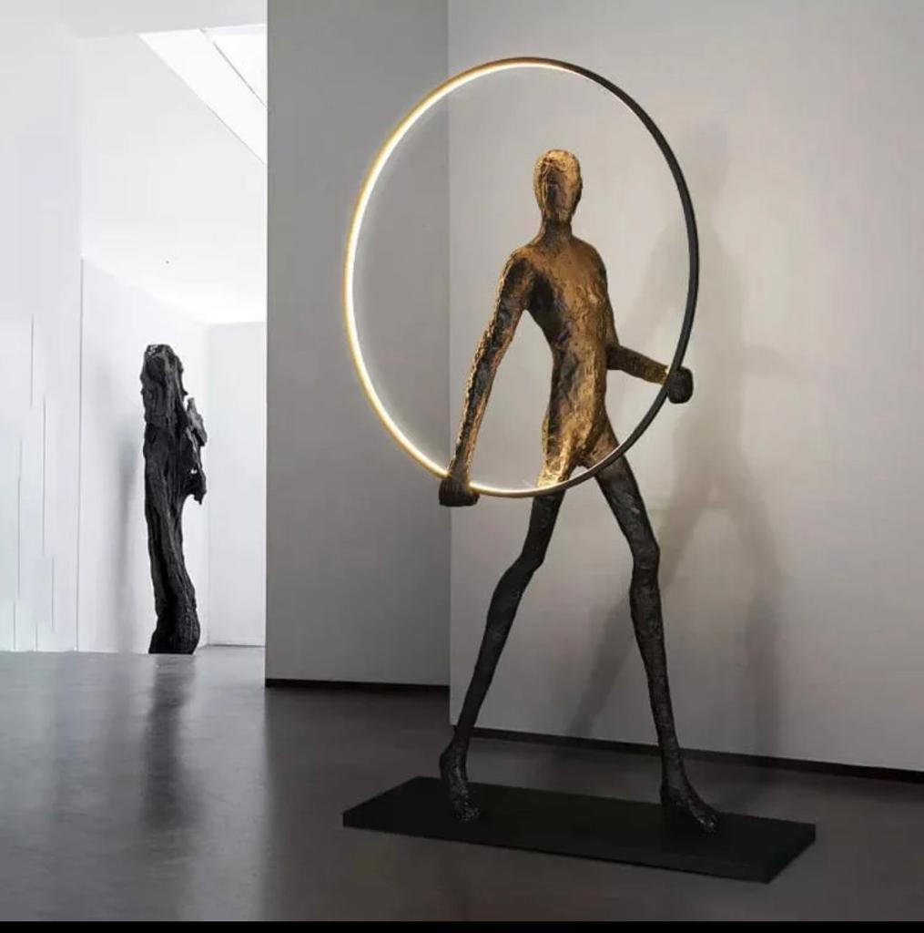 Luminous Humanoid Sculpture Floor Lamp