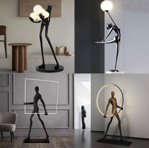 Luminous Humanoid Sculpture Floor Lamp