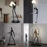 Soulful Humanoid Sculpture Floor Lamp