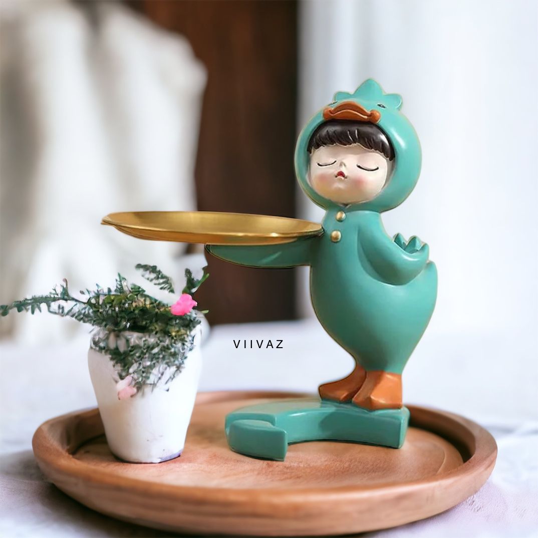 Girl Duck Figurine - Tray Holder