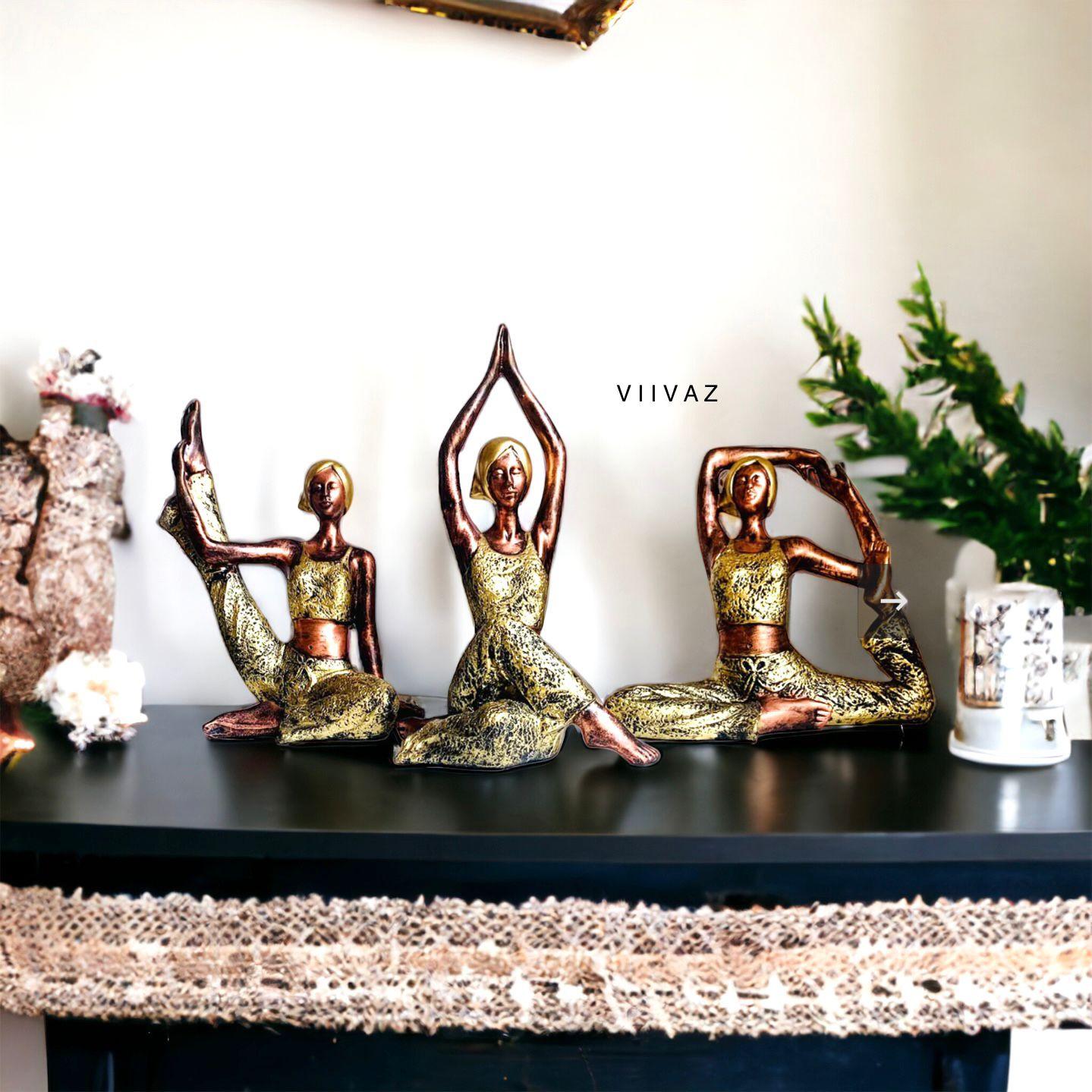 Yoga Figurine Sculpture - Set of 3