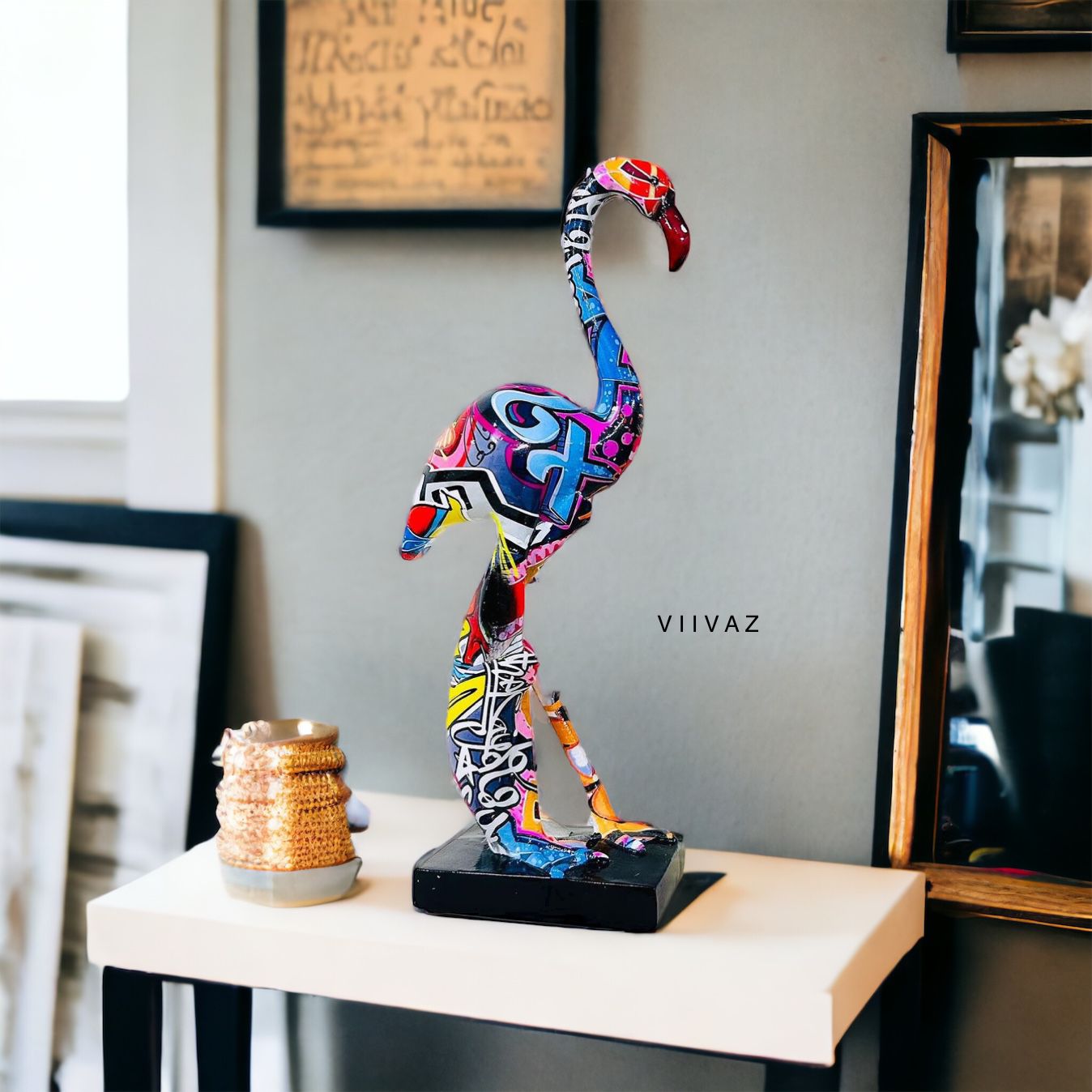 Abstract Lucky Flamingo Sculpture